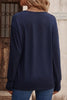 Sexy Simplicity Solid Buttons V Neck Tops