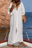 Casual Vacation Solid Buckle Swimwears Cover Up
