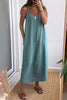 Casual Daily Solid Color V Neck Sling Dresses(7 Colors)