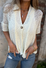 Casual Hollow Out Buttons V Neck Outerwear(6 Colros)