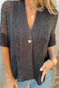 Casual Hollow Out Buttons V Neck Outerwear(6 Colros)