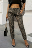 Casual Leopard Patchwork Regular Pencil Full Print Bottoms