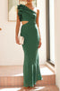 Sexy Solid Color Irregular Flower Shape Sloping Shoulder One Step Skirt Dresses