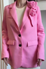 Casual Buttons Flower Shape Turn-back Collar Outerwear(5 Colors)