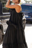 Sexy Ruffle Flounce U Neck Sling Dresses(5 Colors)