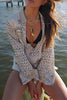 Casual Graffiti Print Tassel Contrast V Neck Long Sleeve Two Pieces