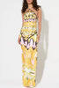 Jodie Unique Print Halter Scarf Tank and Elastic Waist Pocketed Wide Pants Set
