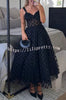 Perfect Guest Tulle Polka Dot Sweetheart Bustier A-Line Midi Dress