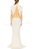 Sexy Open Back Bow Embellished Elegant Fishtail Maxi Dress