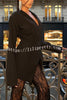 Feel Confident Collarless Single Button Long Sleeve Hourglass Blazer