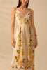 Bohemian Style Plant Print Casual Sling Holiday Loose Jumpsuit