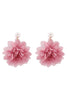 Fashion Holiday Fabric Floral Pearl Earrings