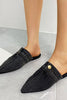 Casual Flat Pointed Toe Denim Slippers