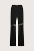 Solid Color Off-the-shoulder Single-breasted Top and Casual Pocket Straight-leg Pants Set