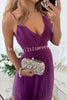 Stylish Luxury Tulle Ruched Waist Pleated Slip Formal Midi Dress