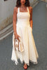 Bohemian Square Neck Pocket Tassel Holiday Maxi Dress