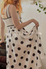 Bow Swimsuit and Elastic Waist Spotted One Piece Swimsuit + Skirt