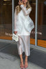 Simple and Light See-through Fabric Tie-up Long Sleeve Pocket Lapel Blazer