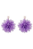 Fashion Holiday Fabric Floral Pearl Earrings