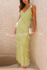 Radiant As Always Ruffle Detail Halter Neck Maxi Dress