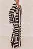 Norah Tie Dye Print Ring Detail Long Sleeve Backless Maxi Dress