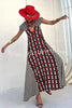 Lilipretty® Fresh Breeze Ethnic Unique Print Ruffle Sleeve A-line Maxi Dress