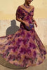 Unique Printed V-Neck Waisted Mesh Holiday Maxi Dress
