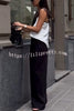 Jennie Lace Trim Deep V-neck Back Tie-up Loose Tank