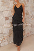 Radiant As Always Ruffle Detail Halter Neck Maxi Dress
