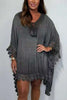 Solid Color Casual Lace Loose Cover Up Mini Dress