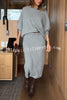 Soft and Warm Cashmere Ribbed Knit Sleeveless Midi Sweater Dress