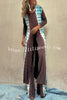 ROMA Tie-dye Print Front and Back Slit Detail Long Sleeve  Stretch Midi Top