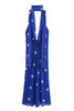 Fashion Polka Dot Print Sexy Halter Neck Backless Maxi Dress