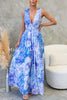 Love Unscripted Floral Print Strappy Waist Slit Maxi Dress