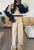 Chill Whispers Denim Patchwork Sweatshirt Fabric Zipper Long Sleeve Pocket Loose Jacket