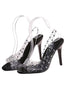 Fashionable Rhinestone High Heel Slingback Open Toe Sandals