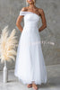 Grace Vibes Tulle One Shoulder Party Formal Maxi Dress
