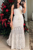 Evana Knit Texture Hollow Out Drawstring Waist Stretch Maxi Dress