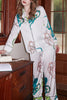 White Background Octopus Print Home Long-sleeved Two-piece Set