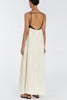 Easily Enchanted Linen Blend Colorblock Pocketed A-line Slip Maxi Dress