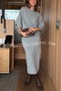 Soft and Warm Cashmere Knit Batwing Sleeve Relaxed Sweater