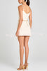 Timeless Exquisite Tweed Fabric Metal Coin Chain Detail Slip Mini Dress