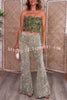 Promise You A Party Sequin High Rise Elastic Waist Flare Pants