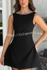 Cosmopolitan Chic High Neck Scoop Back Bubble-shaped Mini Dress