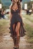 Bohemian Polka Dot Print Sleeveless Waisted Midi Dress