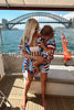 Summer Adventures Unique Print Pocket Loose Shirt and Elastic Waist Shorts PJ / Vacay Set