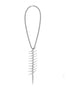 Punk Silver Thorn Bone Necklace