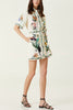 Iconic Shailene Satin Unique Floral Print Pocket Tie-waist Mini Dress