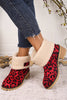 Leopard Print Thick Heel Warm Mid-calf Snow Shoes