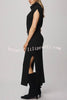 Solid Color Sleeveless Knitted Elegant Waist Midi Dress